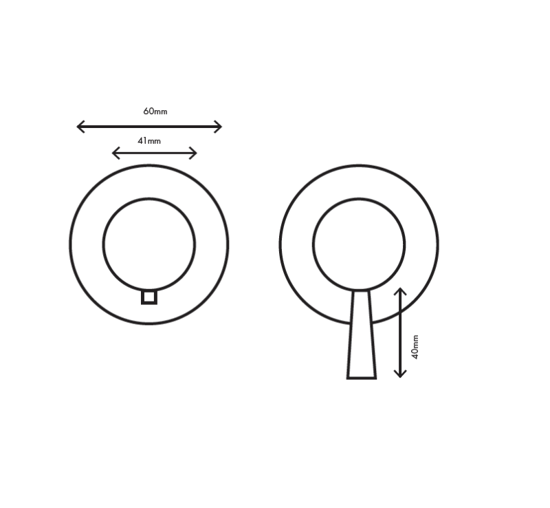 MURO TUA Built-in shower thermostat tap with 1 outlet, chrome M1.B31T.R.CR