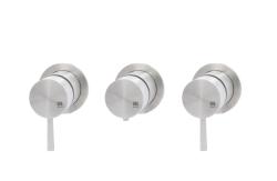 MURO TUA Built-in shower thermostat tap with 2 stop valves, chrome M1.B34T.R.CR