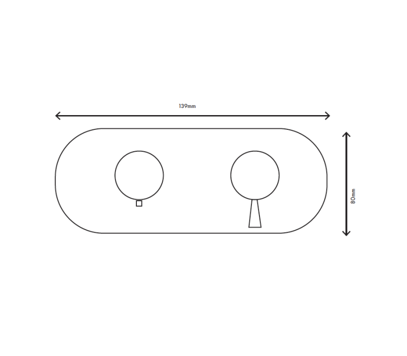 MURO TUA Built-in shower thermostat tap with 3 outlets, chrome M1.B33T.S.CR