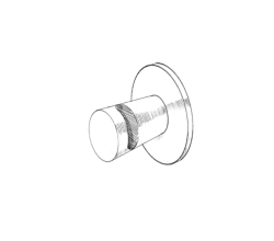 MURO TUA Round hand shower set complete with wall connection chrome M1.BA1.R.CR