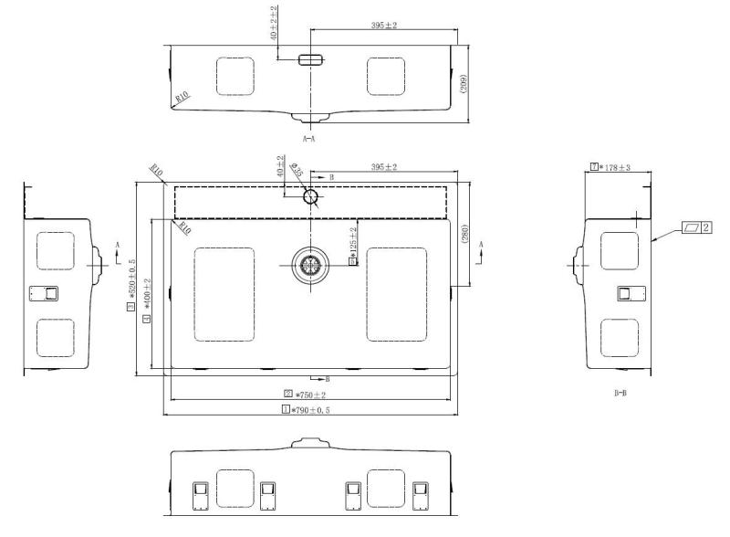 Pure.Sink Exclusivo Gold Large Sink 75x40cm Tap Wing with Faucet Hole BB7540T-60