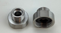 Pure.Sink Reducing nipple, stainless steel, from 3/8 external diameter (male) to 1/2 internal diameter (female). Set of 2 pieces PS3812-00