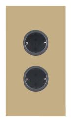 Indux Corner Power strip with 2 sockets, grounded, gold 1208972283