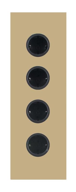 Indux Corner Power strip with 4 sockets, grounded, gold 1208972292