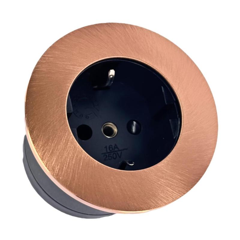 Indux Round Built-in Socket with 1 Outlet Grounding Copper 1208972316