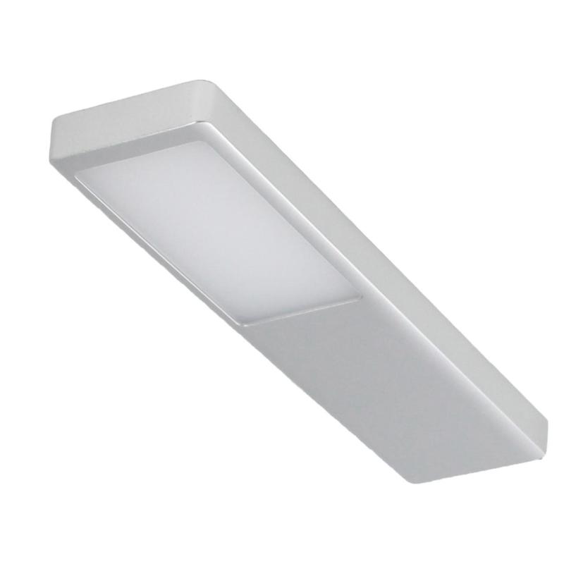 Indux Nivo kitchen surface-mounted LED spotlight 3 W with central switch, aluminum look 1208972333