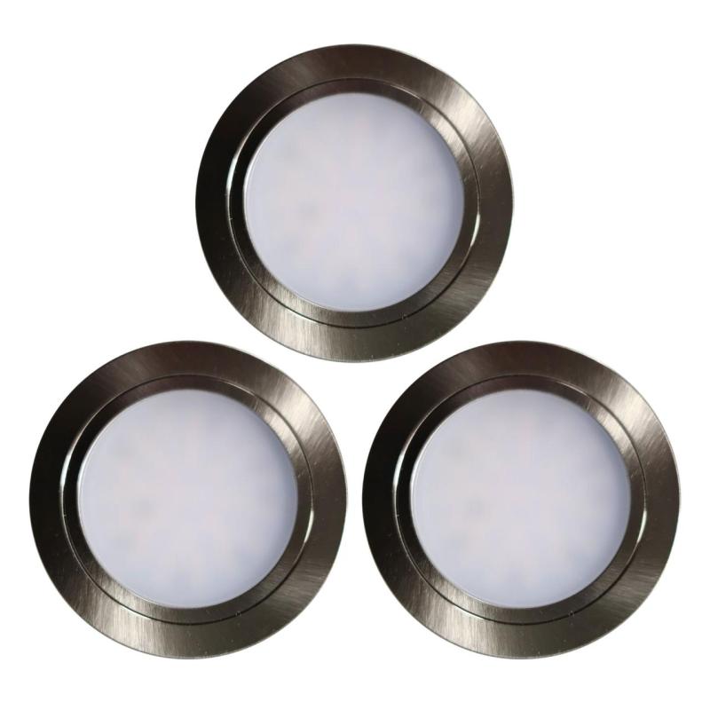 Indux Luma Built-in kitchen Multi Tone LED Set 3 Spots Stainless Steel Look 1208972401