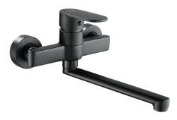 Aquanello Casa Single-lever Kitchen Wall Faucet Black with 25 cm spout BL-1425-CS