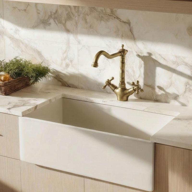 Aquanello Heritage Ascot Classic Kitchen Nostalgic Kitchen Faucet Bronze with Angled Spout BN-4002-HA