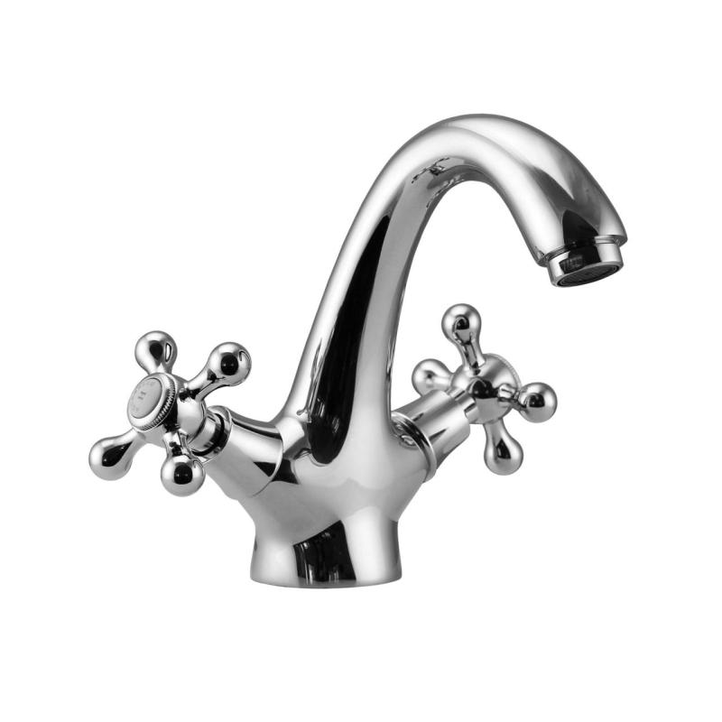 Aquanello Heritage Ascot Classic Nostalgic Washbasin Mixer Tap Chrome CR-4101-HA