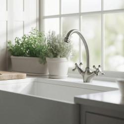 Aquanello Heritage Ascot Classic Kitchen Nostalgic Kitchen Faucet Stainless Steel NB-4004-HA