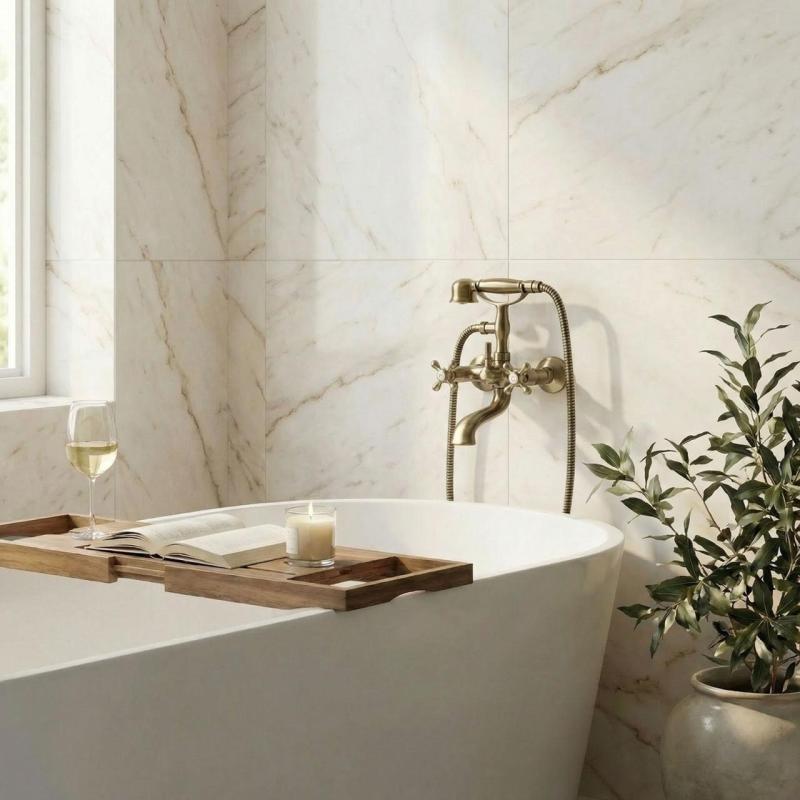 Aquanello Heritage Ascot Classic Surface-Mounted Bath Mixer with Star Knobs Bronze including Hand Shower BN-3002-HA