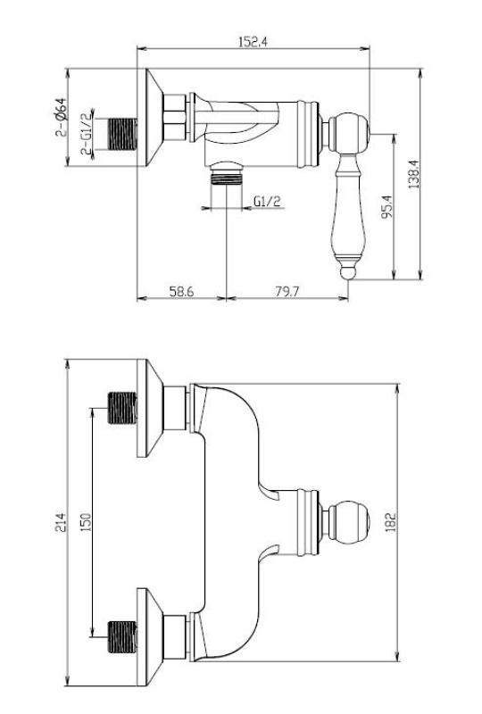 Aquanello Heritage Manor Classic Shower Mixer Stainless Steel NB-2001-HM