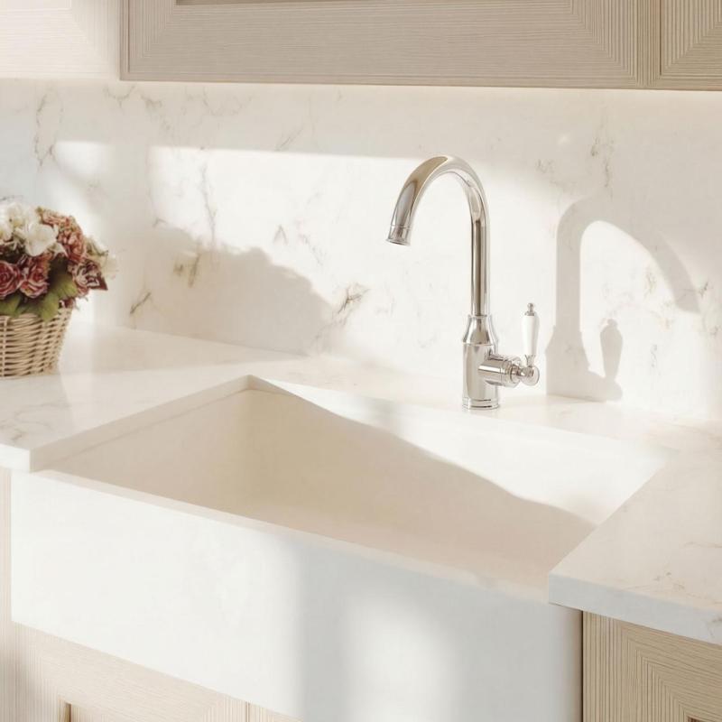 Aquanello Heritage Manor Classic Kitchen Nostalgic Kitchen Faucet Chrome CR-9001-HM