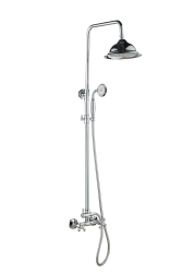 Aquanello Heritage Ascot Classic Shower Set Surface-Mounted Shower Column Chrome CR-2003-HA