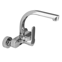 Aquanello Casa Kitchen Wall Faucet with Top Spout Chrome CR-1003-CS