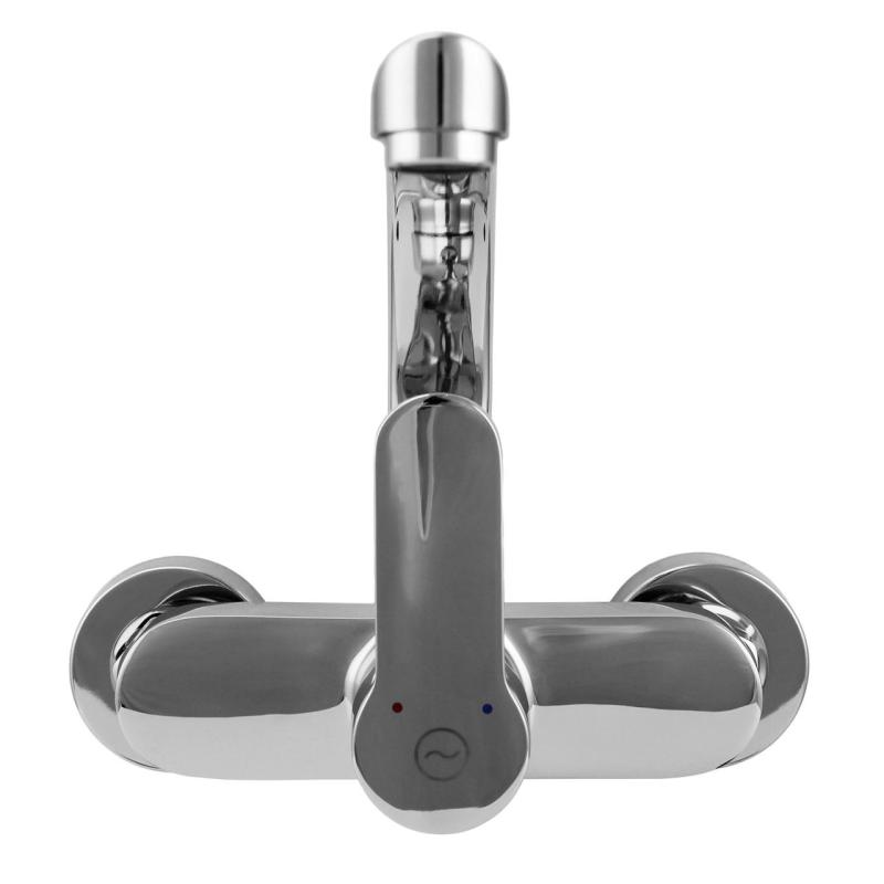 Aquanello Casa Kitchen Wall Faucet with Top Spout Chrome CR-1003-CS