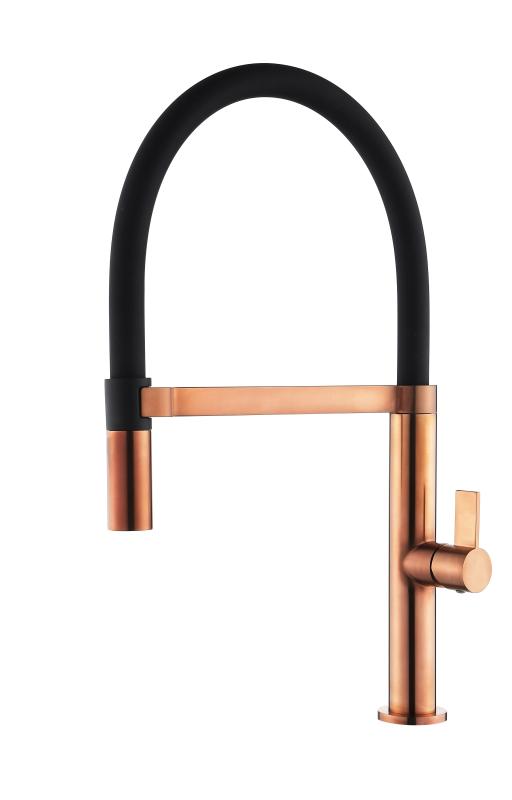 Ausmann Mosel Combination Set Sink PVD Copper 50x40 cm with Kitchen Faucet, Soap Dispenser, and Roll Mat 1208972563