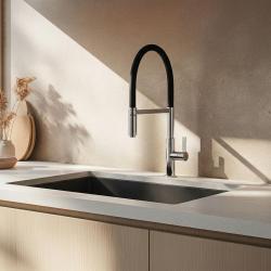 Ausmann Lavea Chrome Kitchen Faucet with Swivel and Flexible Spout 1208972568