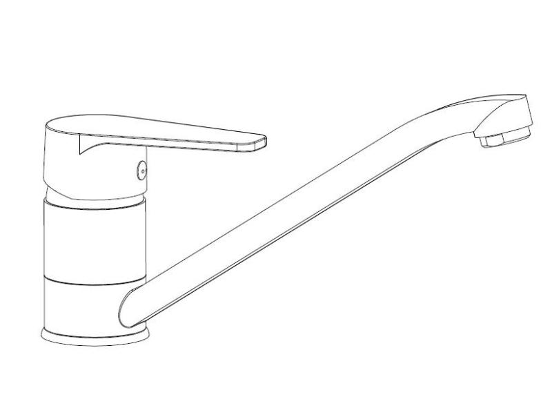 Aquanello Casa Single-Handle Kitchen Faucet, Chrome CR-1203-CS