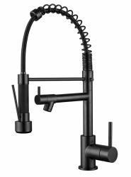Aquanello Gastro Kitchen Faucet with Professional Spray Function, Black BL-4402-GT
