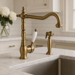 PB Nostalgic Pull-Out Kitchen Hand Shower, Classic Bronze