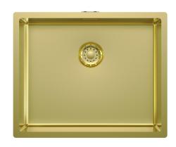 Pure.Sink Comfort PVD Gold Sink 50x40 cm, 10 mm radius, undermount, flush-mount, and top-mount PCM5040-60