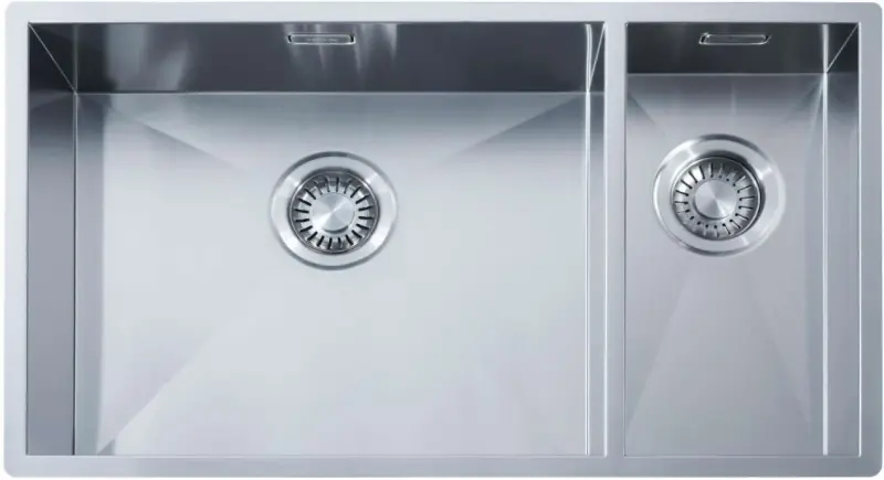 ABK Baronga large 1.5 stainless steel sink 50x40+20x40 cm Flush-mounted undermount and top-mount BAR5020FVI