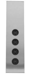 Indux Corner Energy column with 4 sockets, grounded, stainless steel 756